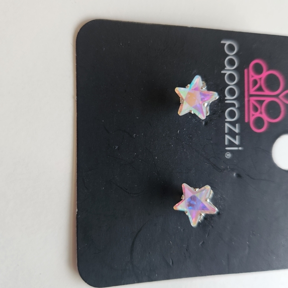 Paparazzi Star Earrings for Kids - Iridescent - Picture 3 of 4